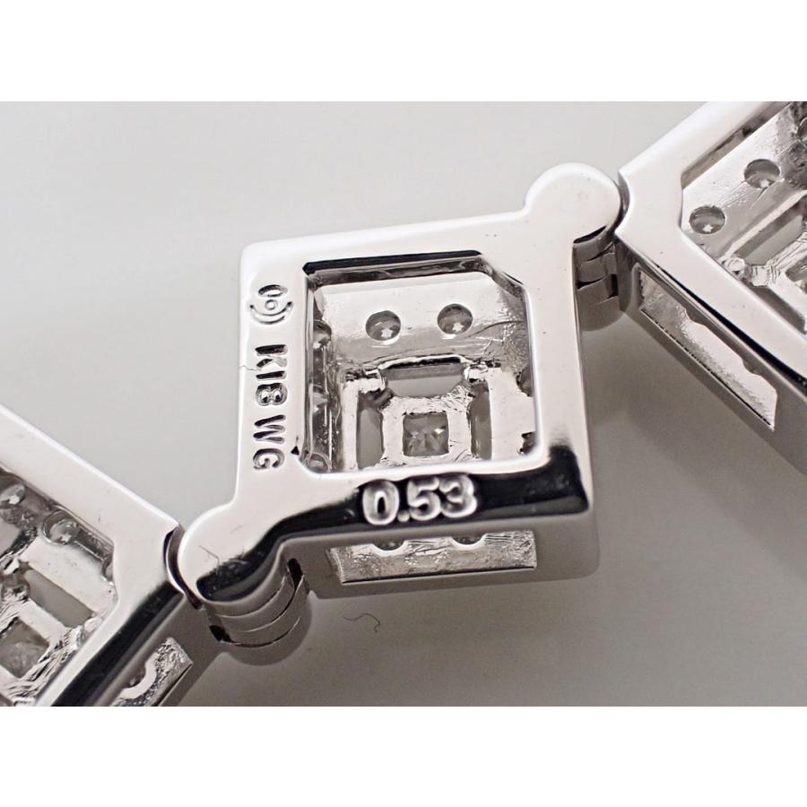 TASAKI 田崎真珠 K18WG ホワイトゴールド ダイヤ ペンダントトップ 0.53ct 4.9g 中古A+ 【送料無料】 C-8766の画像