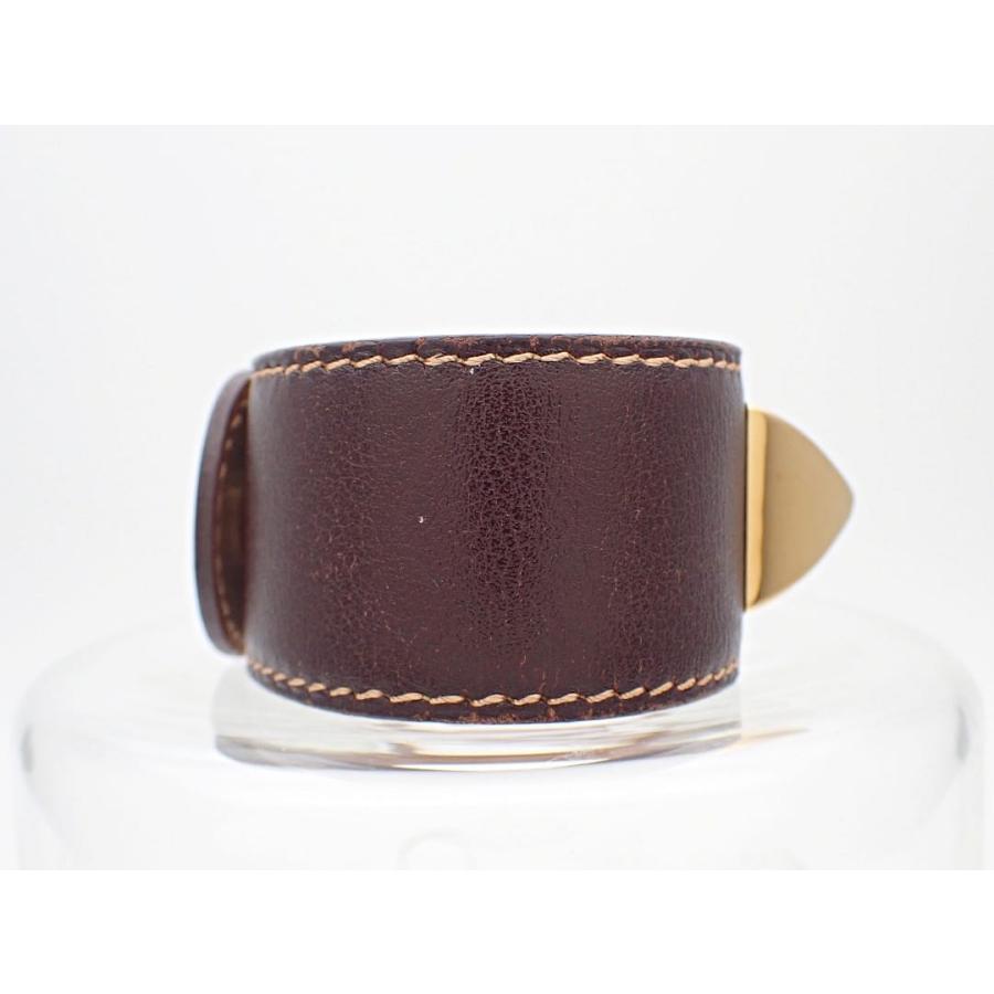 HERMES（エルメス） レザー ブレスレット メドール □B ブラウン
