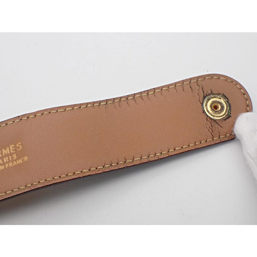 HERMES（エルメス） レザー ブレスレット メドール □B ブラウン