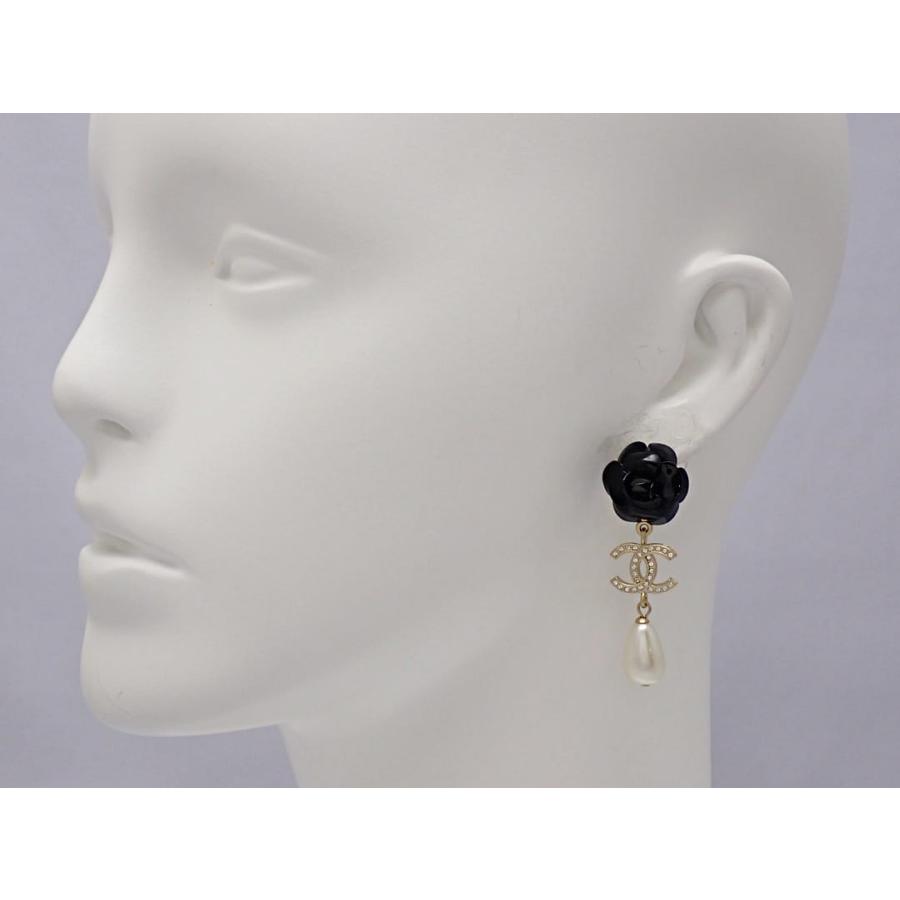 CHANEL（シャネル） ピアス ブラックカメリア パール ココ A20A 新品