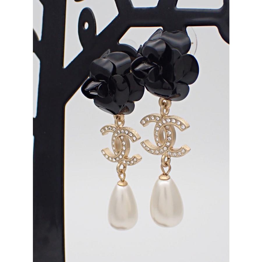 CHANEL（シャネル） ピアス ブラックカメリア パール ココ A20A 新品