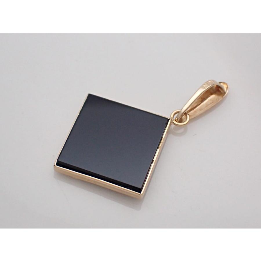 K18 イエローゴールド オニキス ペンダントトップ 1.1g 中古B+ 【送料