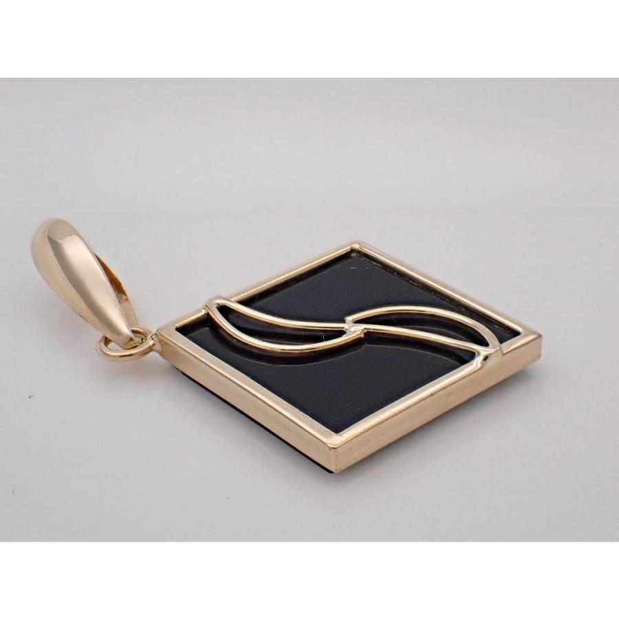 K18 イエローゴールド オニキス ペンダントトップ 1.1g 中古B+ 【送料