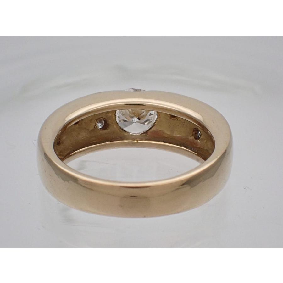 K18 イエローゴールド ダイヤリング 0.70+0.18ct 8.5号 7.0g 中古B+