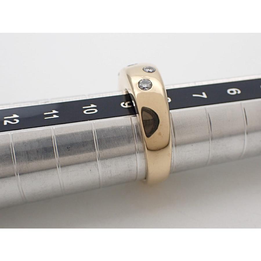 K18 イエローゴールド ダイヤリング 0.70+0.18ct 8.5号 7.0g 中古B+  