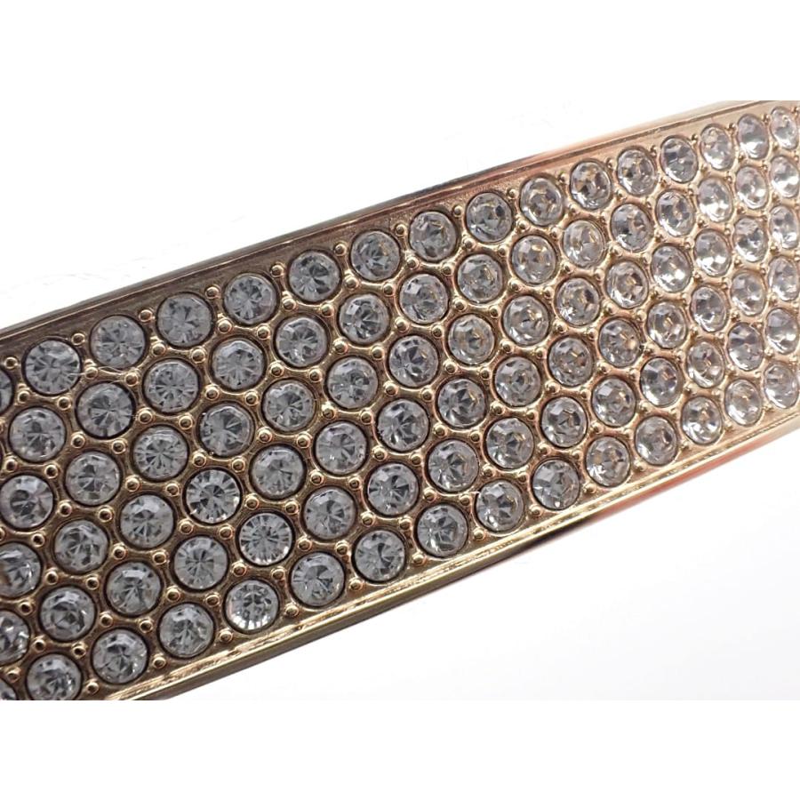 SWAROVSKI（スワロフスキー） レザー ブレスレット ゴールド バングル 