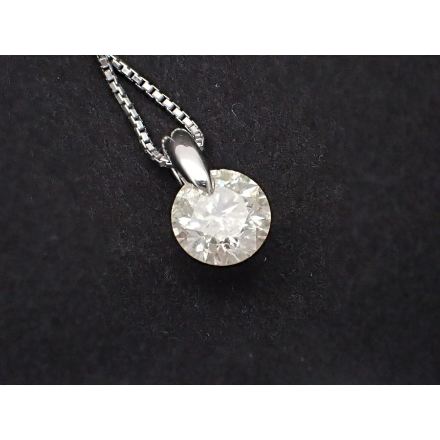 PT850/PT900 プラチナ ダイヤペンダント ベネチア ネックレス 43cm 1.005ct Lカラー I-1クラリティ GOODカット 3.20g 中古A- 【送料無料】 C-9198の画像