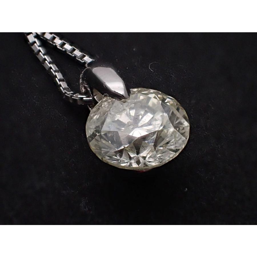 PT850/PT900 プラチナ ダイヤペンダント ベネチア ネックレス 43cm 1.005ct Lカラー I-1クラリティ GOODカット 3.20g 中古A- 【送料無料】 C-9198の画像