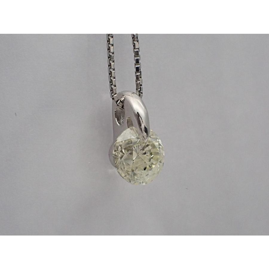PT850/PT900 プラチナ ダイヤペンダント ベネチア ネックレス 43cm 1.005ct Lカラー I-1クラリティ GOODカット 3.20g 中古A- 【送料無料】 C-9198の画像