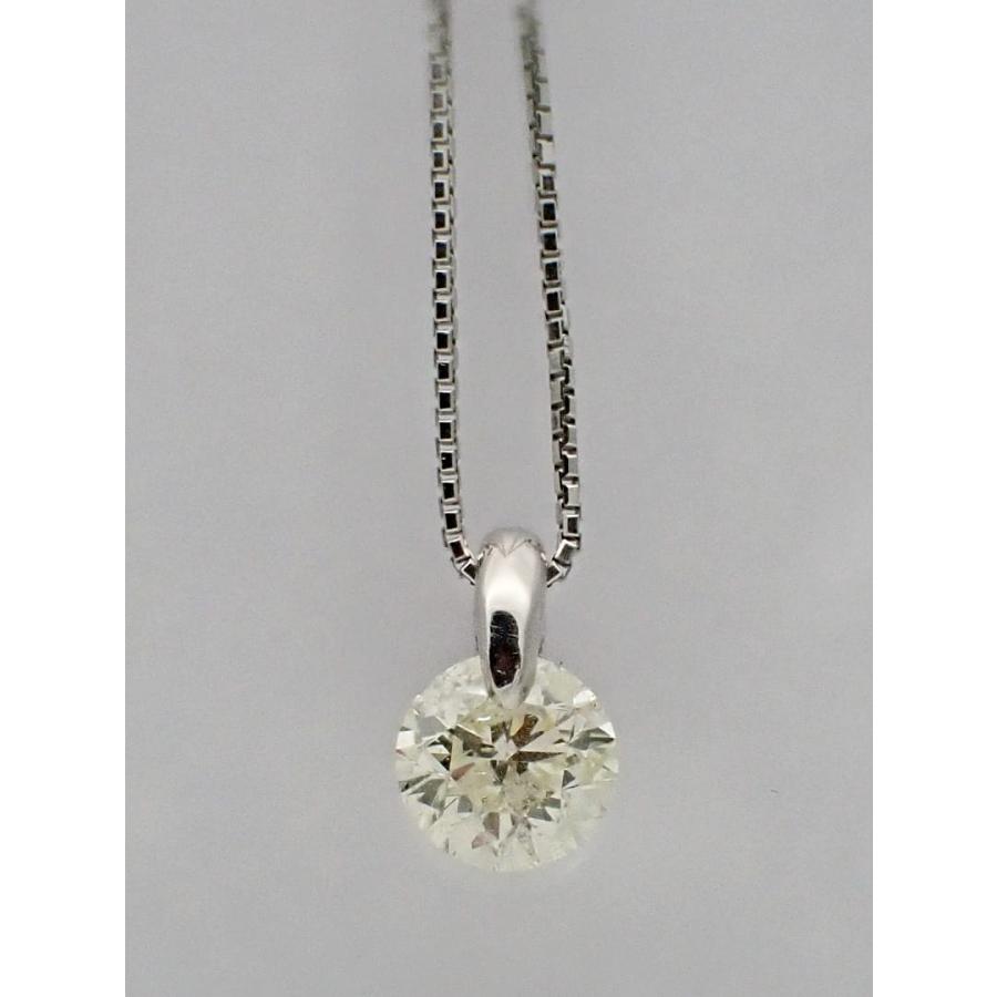 PT850/PT900 プラチナ ダイヤペンダント ベネチア ネックレス 43cm 1.005ct Lカラー I-1クラリティ GOODカット 3.20g 中古A- 【送料無料】 C-9198の画像