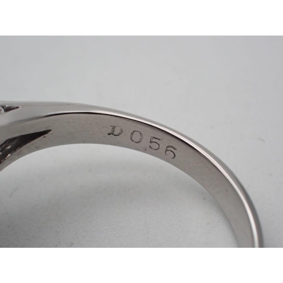 Pt900 プラチナ ダイヤ取巻き サファイアリング S1.43ct D0.56ct 12号 6.87g 中古A 【送料無料】 C-9210の画像