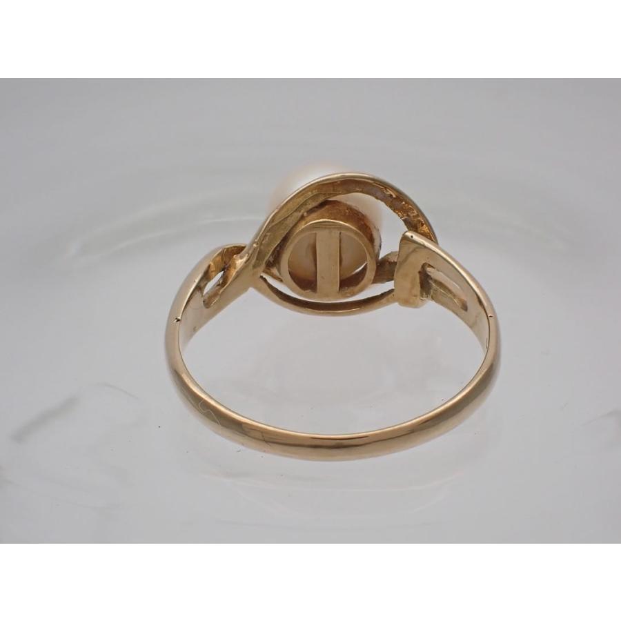 K18 パール リング 真珠 2,9g　11号 K18本パールリング11号