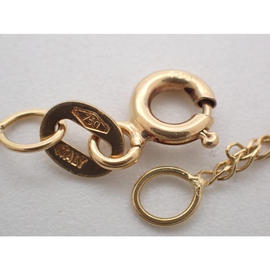 750 K18 イエローゴールド オニキスペンダント Wアズキチェーン