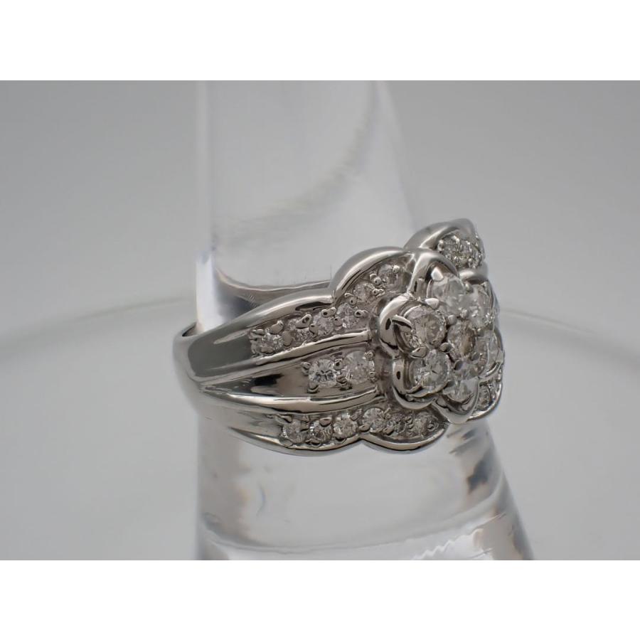 Pt900 プラチナ ダイヤリング 1.07ct 17号 12.17g 中古A+ 【送料無料 