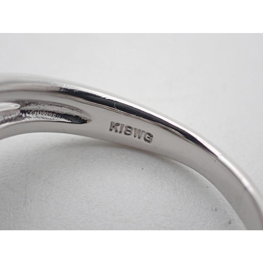 K18WG ホワイトゴールド ダイヤ リング 1.00ct  フラワーモチーフ 16号 7.02g 中古A 【送料無料】 C-9269の画像