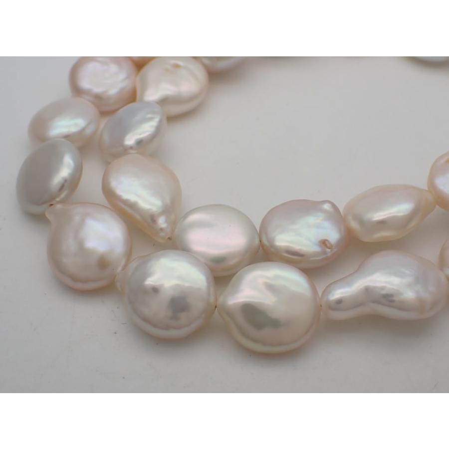 シルバー 淡水パール バロックパール ネックレス 43cm 47.81g 中古A