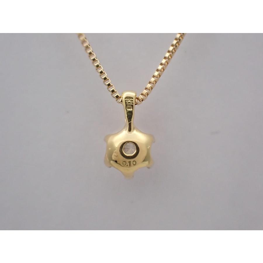 K18 イエローゴールド ダイヤ ベネチアンチェーンネックレス 0.10ct 