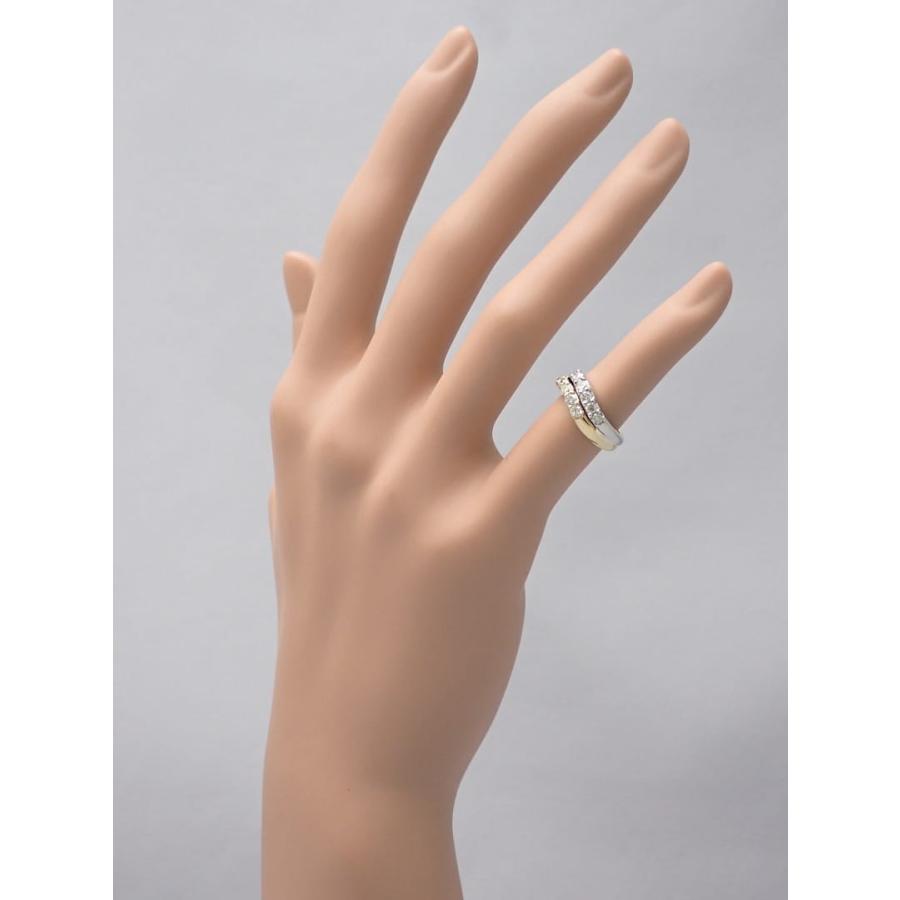 K18 Pt900 イエローゴールド プラチナ コンビ ダイヤリング 0.50ct 2号 3.76g 中古A 【送料無料】 C-9415の画像