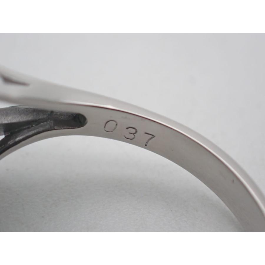 PT900 プラチナ ダイヤ取巻き ヒスイ リング J2.85ct D0.37ct 18号 7.73g 中古A+ 【送料無料】 C-9432の画像