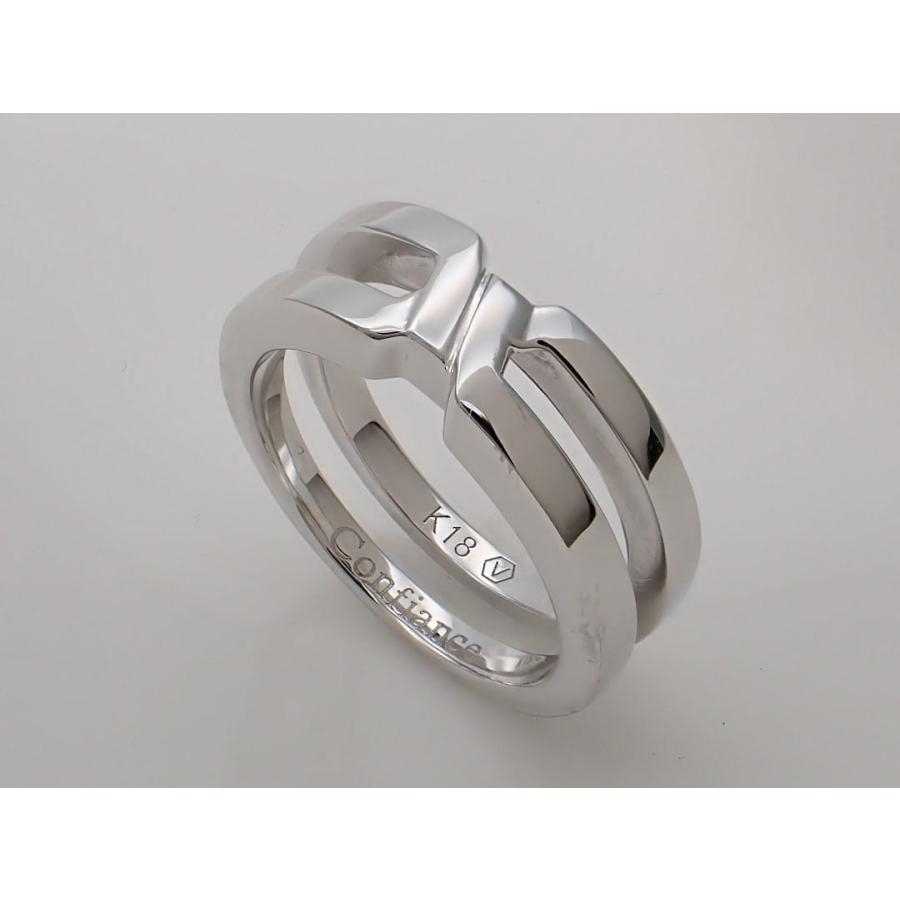 VENDOME AOYAMA ヴァンドーム青山 K18 ホワイトゴールド ダイヤ 重ね付けリング 0.29ct 7号 7.21g 中古A+ 【送料無料】 C-9457の画像
