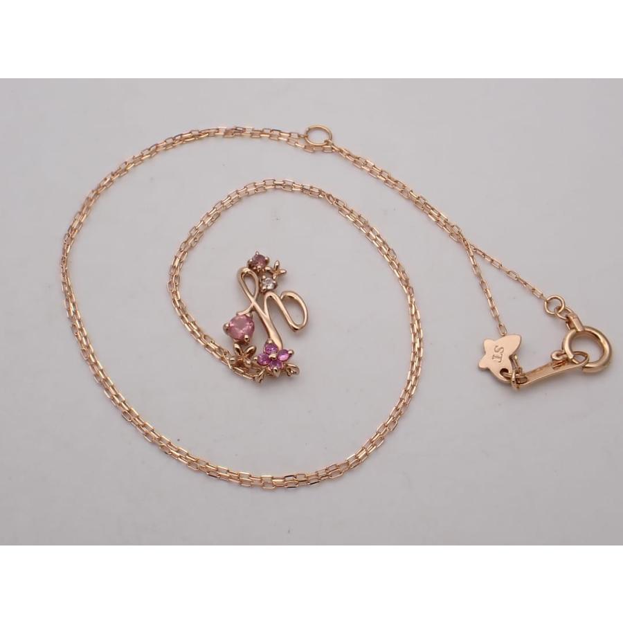 SAMANTHA TIARA サマンサ ティアラ K18 ピンクゴールド Yモチーフ ペンダント ネックレス 40cm 1.30g 中古A- 【送料無料】 C-9593_2