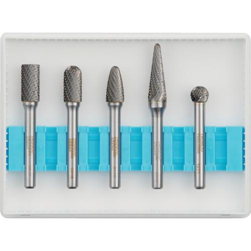 トラスコ中山 超硬バーセットCシリーズ 軸6mm 刃径9.5mm 5本セット TB-C095-5S [A080604]