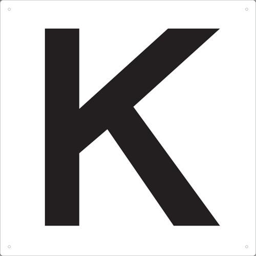 トラスコ中山 TRUSCO 表示板 アルファベット「K」 420X420 TAEH-K [A020501]｜daishinshop