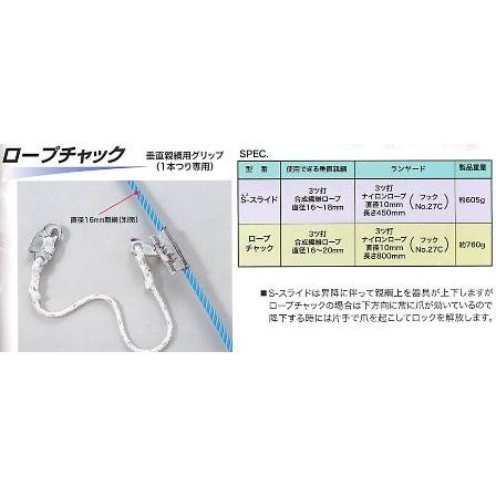 サンコー タイタン 垂直親綱用グリップ 安全帯用 RC [104-240206