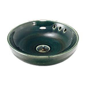 カクダイ KAKUDAI 丸型手洗器//青竹 493-165-GR [A151403]