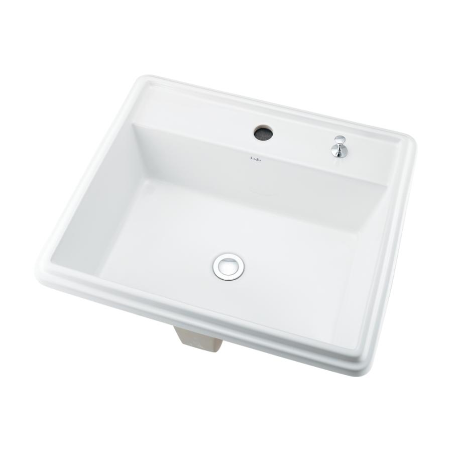 ☆送込☆ カクダイ KAKUDAI 角型洗面器//1ホール・ポップアップ独立つまみタイプ 493-151H [A151403]