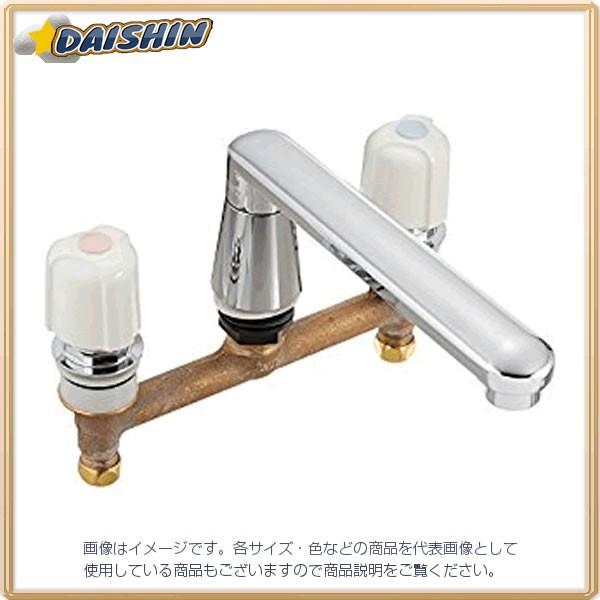 KVK 2ハンドル混合栓 ナット接続 KM82CU [A150201]