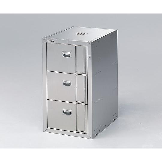1-5942-01 セフティキャビネット(3段引出し型) 455×600×800mm TU-3E
