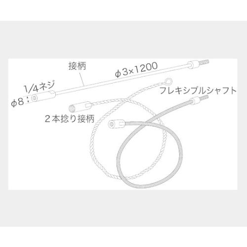 アズワン AS ONE ブラシフレキシブルシャフト6 3m 2-9621-16 [A012416]