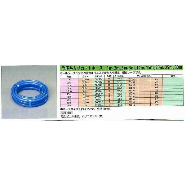 アイリスオーヤマ IRIS 耐圧糸入りカットホース ブルー 2m [B020202]｜daishinshop｜02