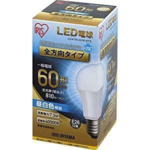 アイリスオーヤマ IRIS LED電球 E26 全方向 60形相当 昼白色 LDA7N-G/W-6T5 [E010204]｜daishinshop