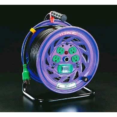 エスコ ESCO AC100V/15A/50m コードリール（漏電遮断器付） EA815DJ-50 [I140601]