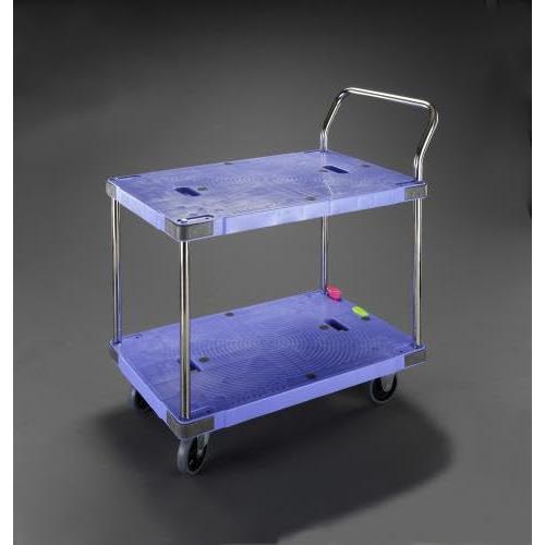 エスコ ESCO 900x600mm/300kg 運搬車（二段式/樹脂製） EA520B-45 [I170208]