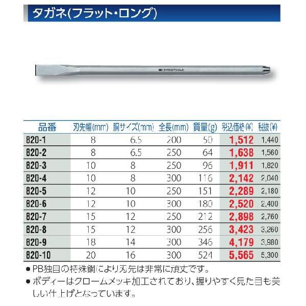 PB SWISSTOOLS 820-4 電工用平タガネ 820-4 [A040307]｜daishinshop｜02