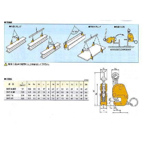 スーパーツール　自在型横吊りクランプ　GVC0.5E　[A020124]