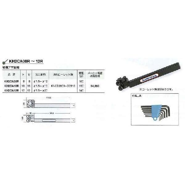 小径加工用切削ローレットホルダー（アヤ目用） KH2CA08R  [27-174213] 【パワーコングジュニアヘアラインキット】