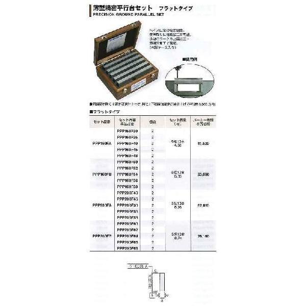 スーパーツール 【個人宅不可】 薄型精密平行台セット（フラットタイプ） PPP160FB  [27-265133]の画像