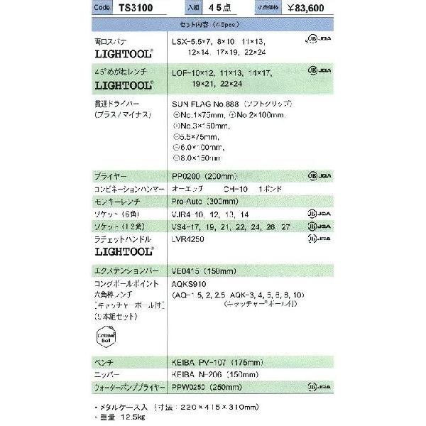ASH ツールセットTS3100 TS3100 wyw801m ツールセット | 製品案内 | 旭金属工業