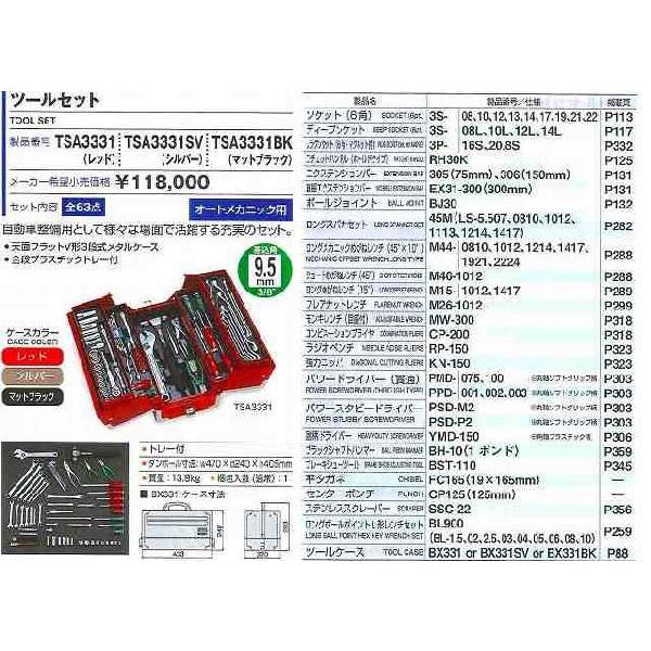トネ TONE ツールセット（シルバー） TSA3331SV [30-212662]_1