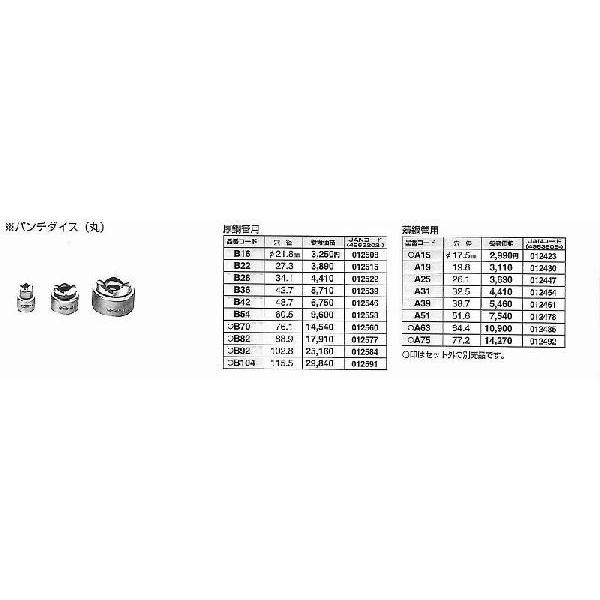 ロブテックス エビ パンチダイス厚鋼用 B92 B92 [31-012584]
