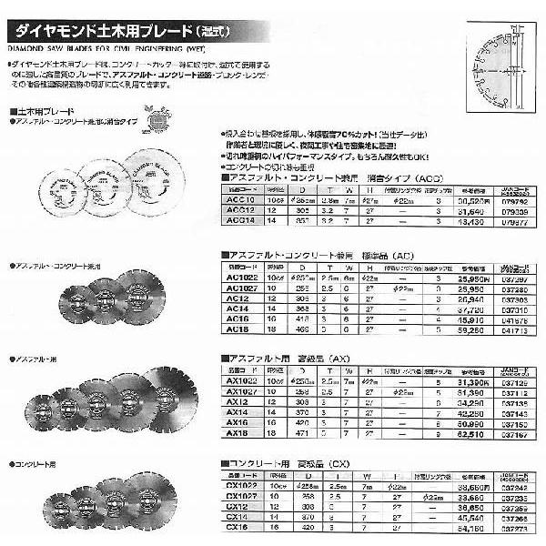 ロブテックス エビ ダイヤモンド土木用ブレード AC12 [A070720]｜daishinshop｜02