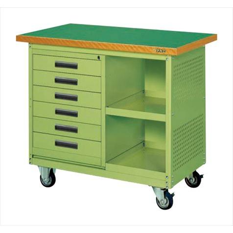 サカエ SAKAE   移動作業車（6段引出し・ロッカー・パネル付） SKR-310P [A180507]