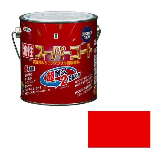 アサヒペン  油性スーパーコート 赤  [A190706]｜daishinshop
