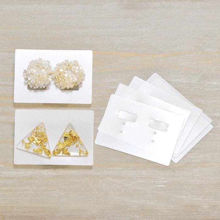 アクセサリー台紙 M横長 穴あり 半透明 パール 無地 ピアス イヤリング用 2way 50 35mm 15枚 D125 D125 だいし屋 通販 Yahoo ショッピング