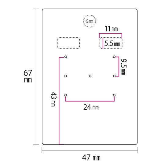 アクセサリー台紙 L（穴上） 無地 ピアス イヤリング用 47×67mm 30枚 2種｜daishiyapro｜05