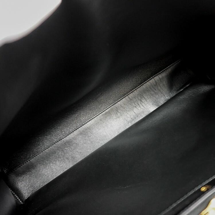 【希少】CELINE 16 セーズ ハンドバッグ ショルダーバッグ クロコダイルマット レザー ブラック ゴールド金具 2WAY ブランドバッグ 2s78447j【中古】 | 16（CELINE） | 10